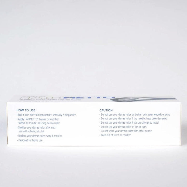 HAIRMETTO® Titanium Derma Roller, 540 needles, 0.25mm for Skin & Scalp
