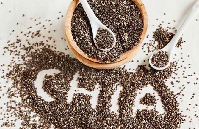 Amino Acids & OMEGA 3's for Hair Growth - Bowl of Chia Seeds