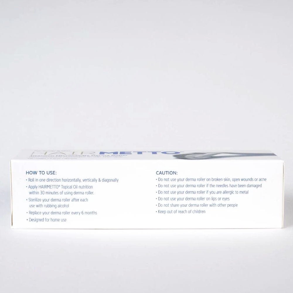 HAIRMETTO® Titanium Derma Roller, 540 agujas, 0,25 mm para piel y cuero cabelludo
