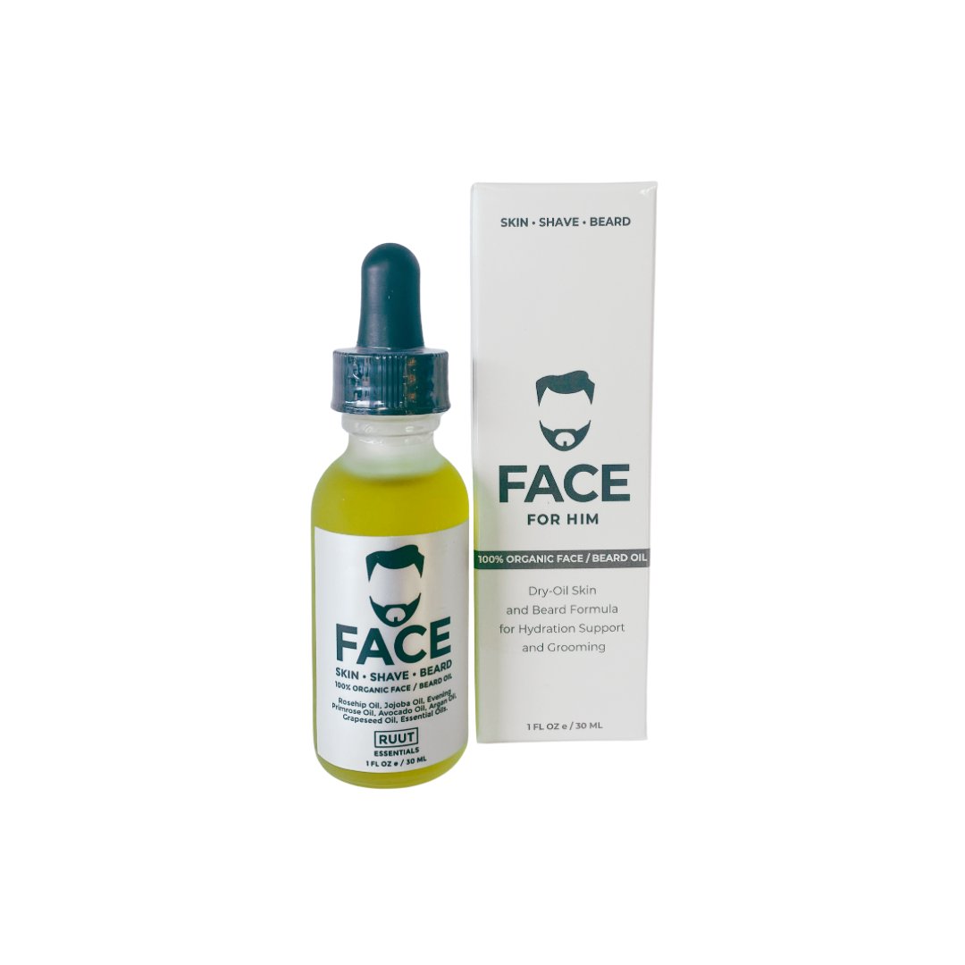 FACE for Him - Organic Dry Oil Skin and Beard Formula